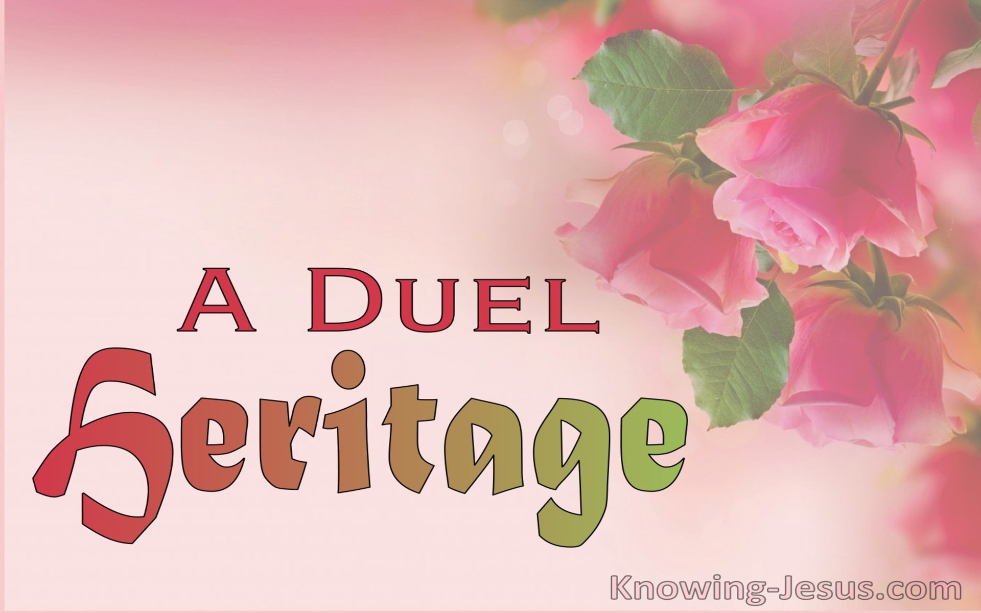 A Duel Heritage (devotional) (pink)